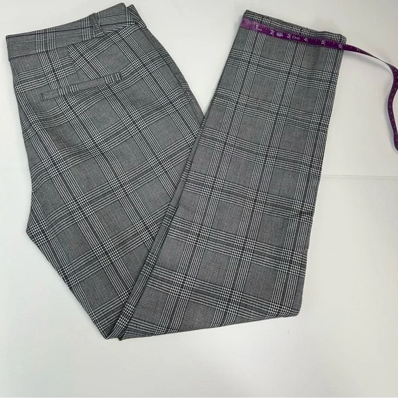 Banana republic Sloan plaid slim ankle pants size 2 mid rise multicolor - Picture 13 of 13